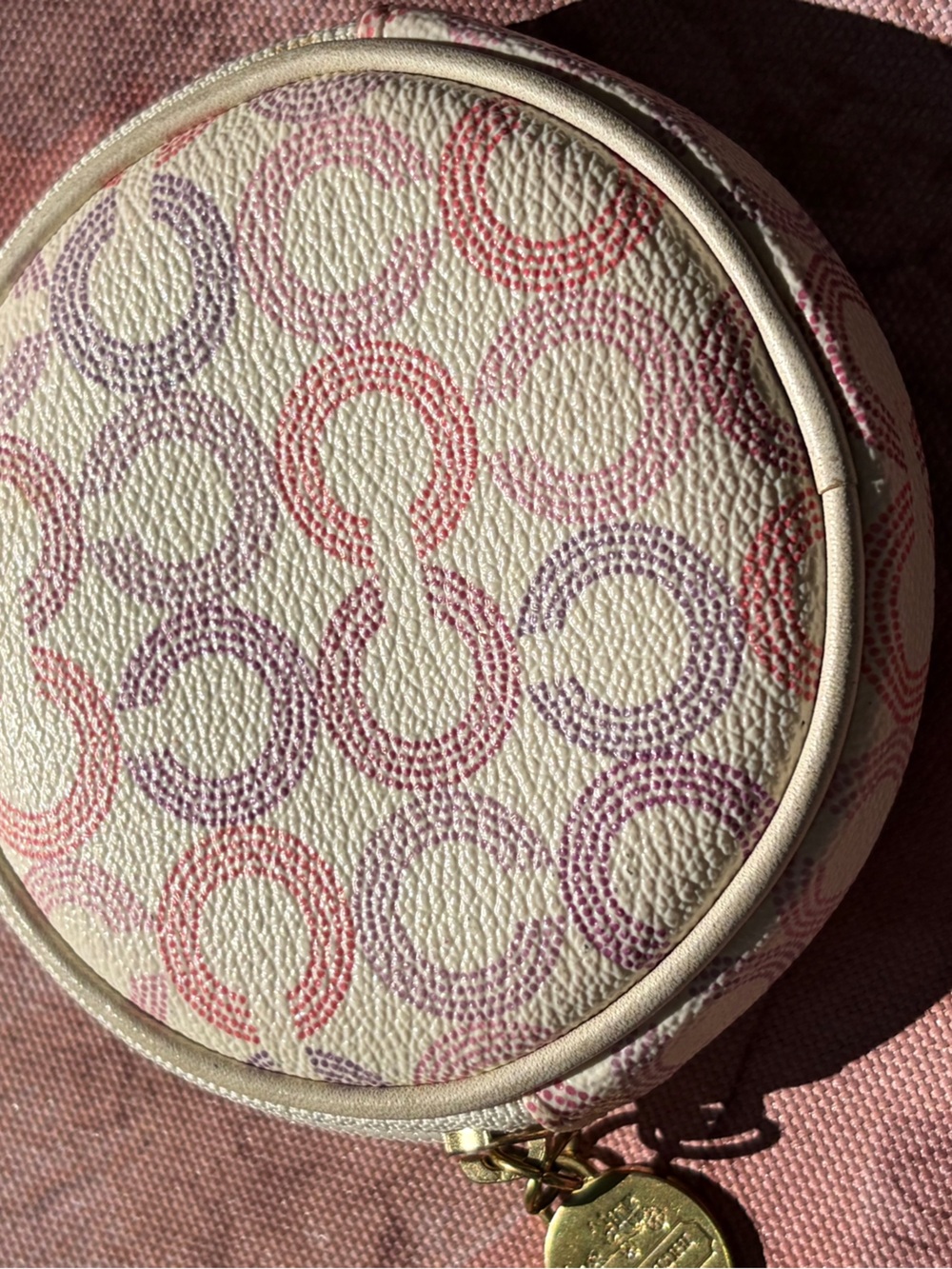 Coach Signature Waverley Op Art Ear Bud Case or Change Purse